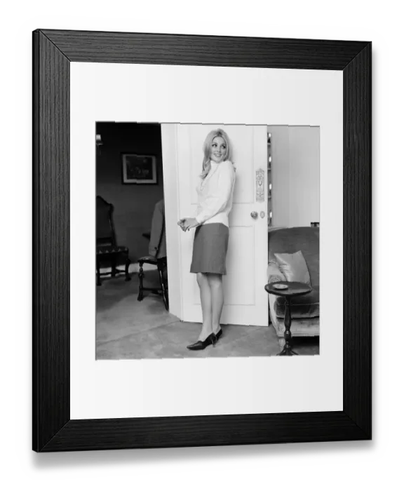 Framed Print : Sharon Tate, Actress and Model, aged 22 years old, pictured at her apartment in Belgravia