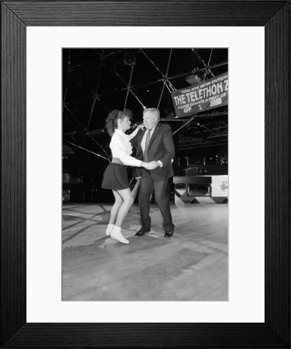 Framed Print : Labour Deputy Leader Roy Hattersley dances the Lambada with champion Jane Mytton Framed Print : Labour Deputy Leader Roy Hattersley dances the Lambada with champion Jane Mytton