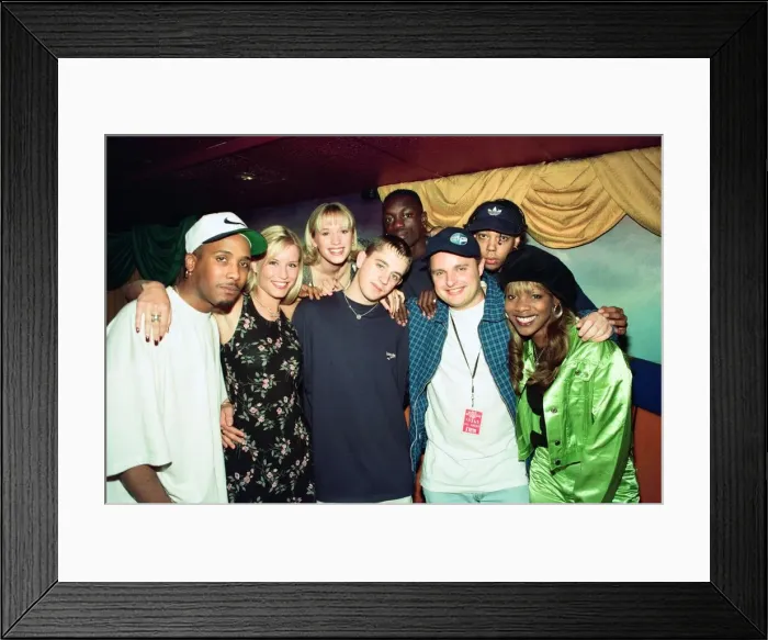Framed Print : Radio 1s Massive Music Tour held at Dome II. Denise Van Outen with some of the acts Framed Print : Radio 1s Massive Music Tour held at Dome II. Denise Van Outen with some of the acts