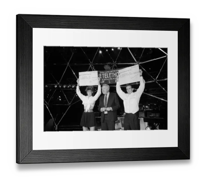 Framed Print : Labour Deputy Leader Roy Hattersley dances the Lambada with champion Jane Mytton Framed Print : Labour Deputy Leader Roy Hattersley dances the Lambada with champion Jane Mytton