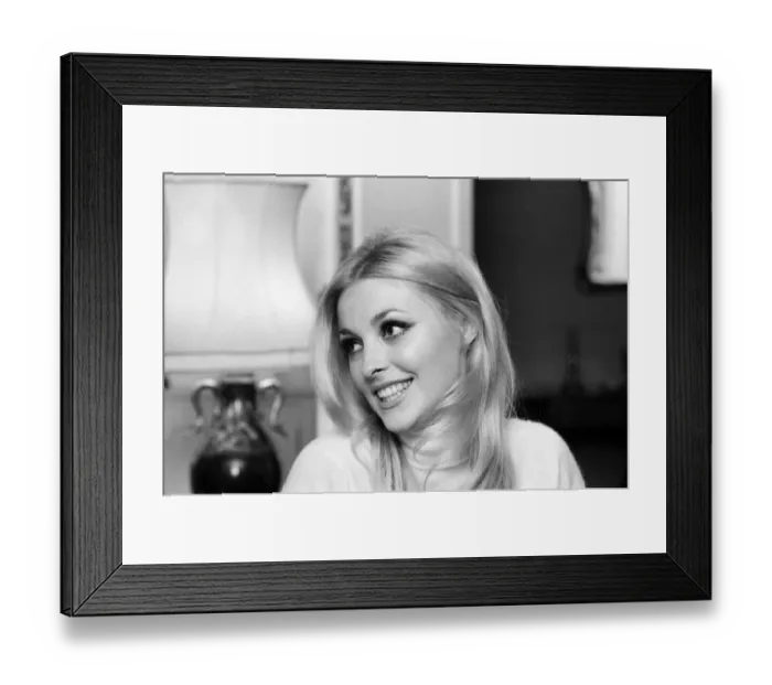 Framed Print : Sharon Tate, Actress and Model, aged 22 years old, pictured at her apartment in Belgravia