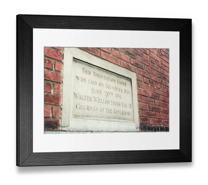 Framed Print : Plaque at Memorial Hall, Coatham Road, Redcar, Cleveland, 3rd October 1997 Framed Print : Plaque at Memorial Hall, Coatham Road, Redcar, Cleveland, 3rd October 1997