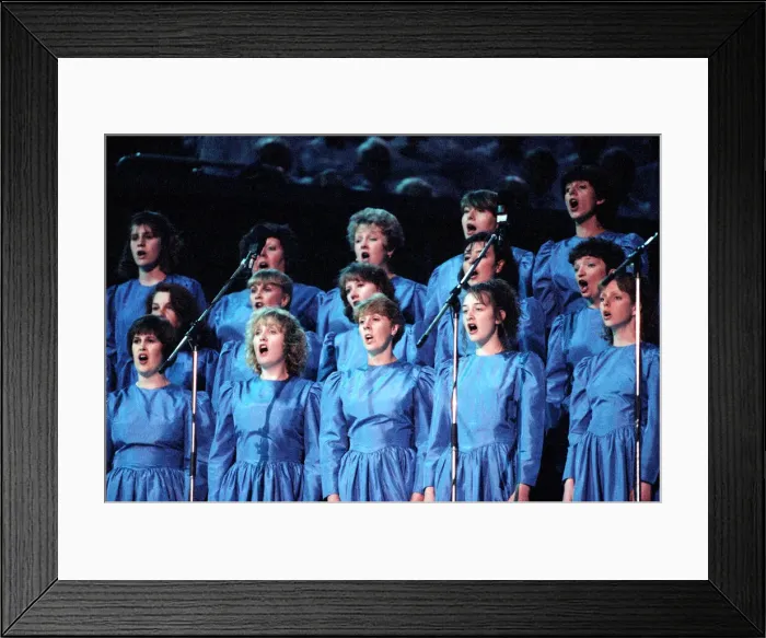 Framed Print : Cor World Choir concert at Cardiff Arms Park, 29th May 1993