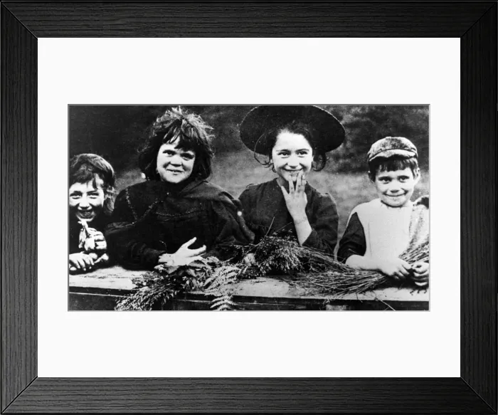 Framed Print : 1900 Children on a club outing to Sutton Park, Sutton Coldfield, Birmingham Framed Print : 1900 Children on a club outing to Sutton Park, Sutton Coldfield, Birmingham