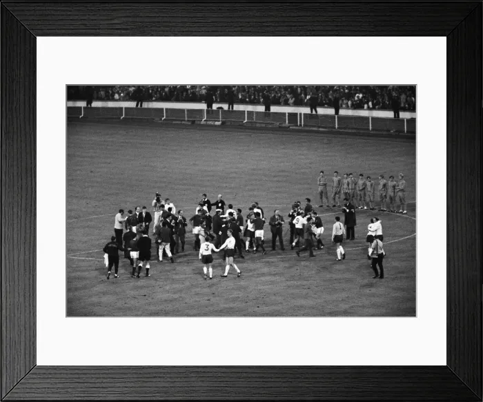 Framed Print : 1966 World Cup Semi Final at Wembley Stadium. England 2 v Portugal 1 Framed Print : 1966 World Cup Semi Final at Wembley Stadium. England 2 v Portugal 1