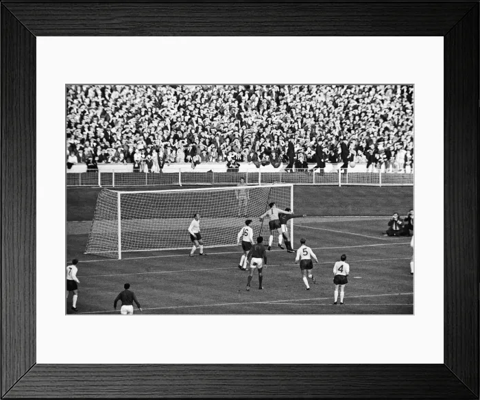 Framed Print : 1966 World Cup Semi Final at Wembley Stadium. England 2 v Portugal 1 Framed Print : 1966 World Cup Semi Final at Wembley Stadium. England 2 v Portugal 1