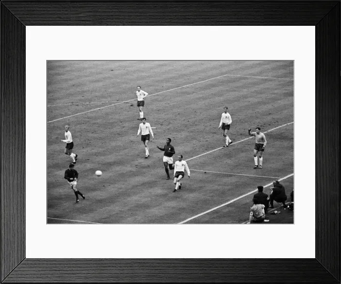Framed Print : 1966 World Cup Semi Final at Wembley Stadium. England 2 v Portugal 1 Framed Print : 1966 World Cup Semi Final at Wembley Stadium. England 2 v Portugal 1