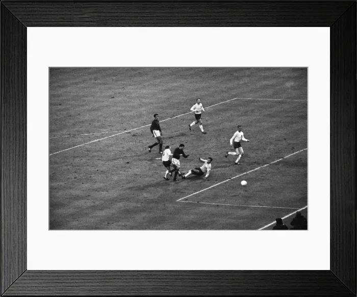 Framed Print : 1966 World Cup Semi Final at Wembley Stadium. England 2 v Portugal 1 Framed Print : 1966 World Cup Semi Final at Wembley Stadium. England 2 v Portugal 1