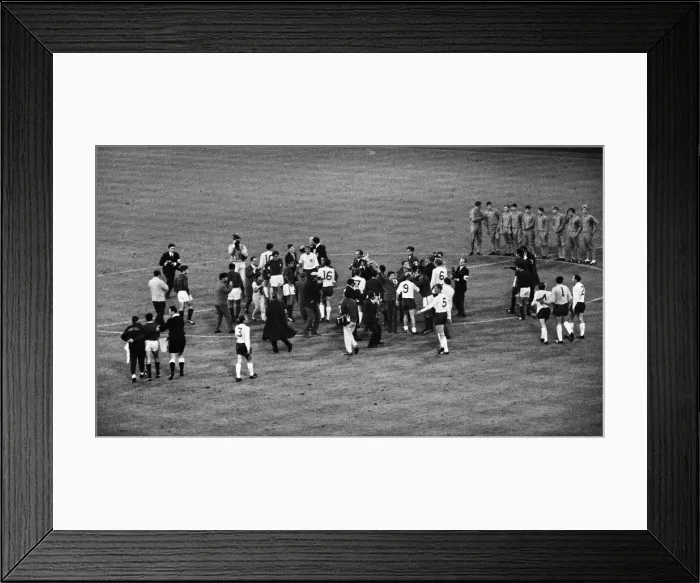 Framed Print : 1966 World Cup Semi Final at Wembley Stadium. England 2 v Portugal 1 Framed Print : 1966 World Cup Semi Final at Wembley Stadium. England 2 v Portugal 1