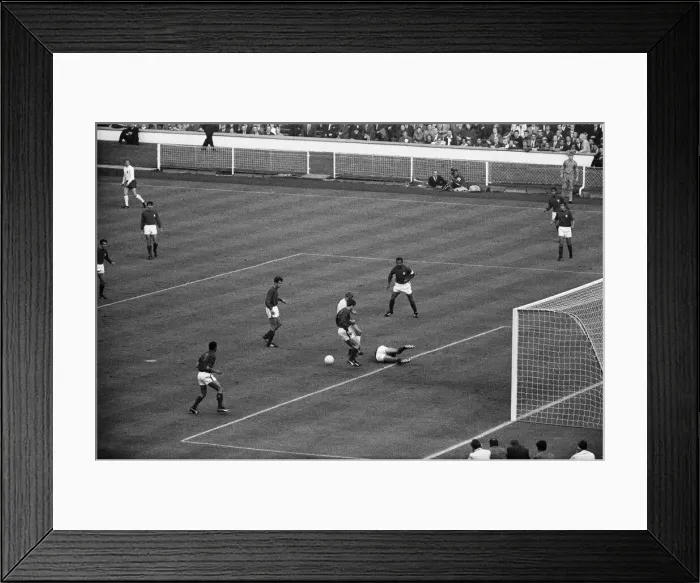 Framed Print : 1966 World Cup Semi Final at Wembley Stadium. England 2 v Portugal 1 Framed Print : 1966 World Cup Semi Final at Wembley Stadium. England 2 v Portugal 1