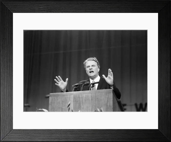 Framed Print : Billy Grahams meeting at Earls Court, London. 30th June 1967 Framed Print : Billy Grahams meeting at Earls Court, London. 30th June 1967