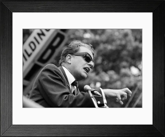 Framed Print : Billy Graham took to the open-air today for a short meeting in Hyde Park adjacent to Framed Print : Billy Graham took to the open-air today for a short meeting in Hyde Park adjacent to