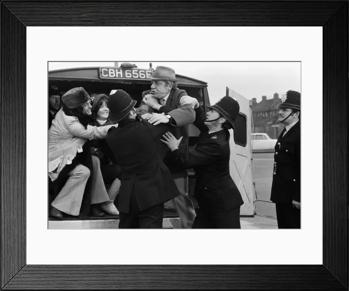 Framed Print : Filming of the episode A Rolls By Any other Name