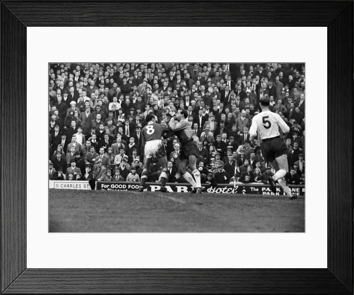 Framed Print : International football match at Ninian Park, Cardiff. Wales 0 v England 0 Framed Print : International football match at Ninian Park, Cardiff. Wales 0 v England 0