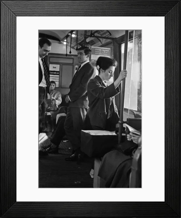 Framed Print : Footballer Terry Venables on his way to work using public transport in London Framed Print : Footballer Terry Venables on his way to work using public transport in London