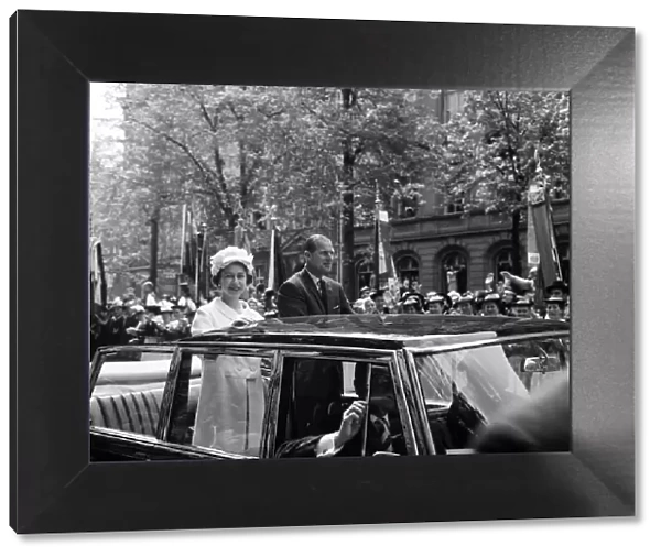 Queen Elizabeth II during her visit to West Germany. The Queen