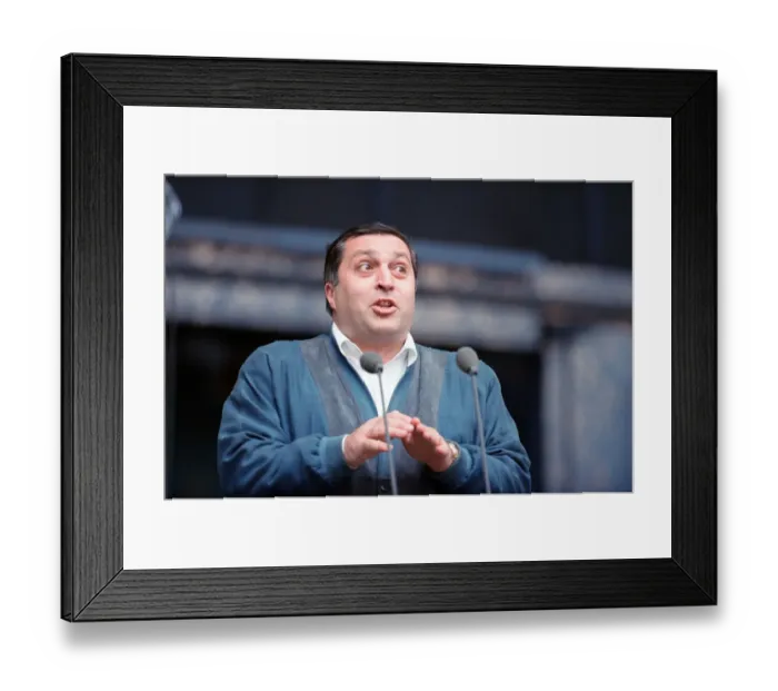 Framed Print : Paata Burchuladze performing at the Cor World Choir concert at Cardiff Arms Park