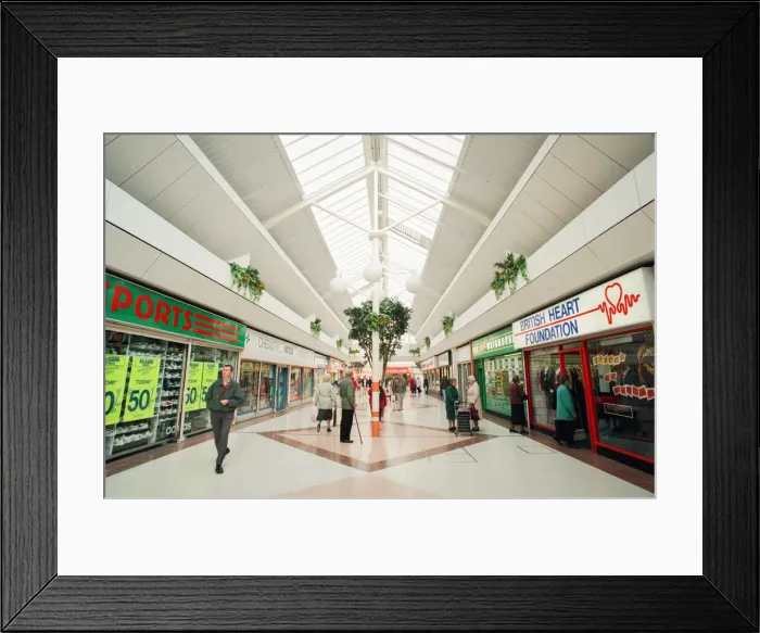 Framed Print : The Forum Shopping Centre, Segedunum Way, Wallsend, Tyne and Wear, 14th October 1996