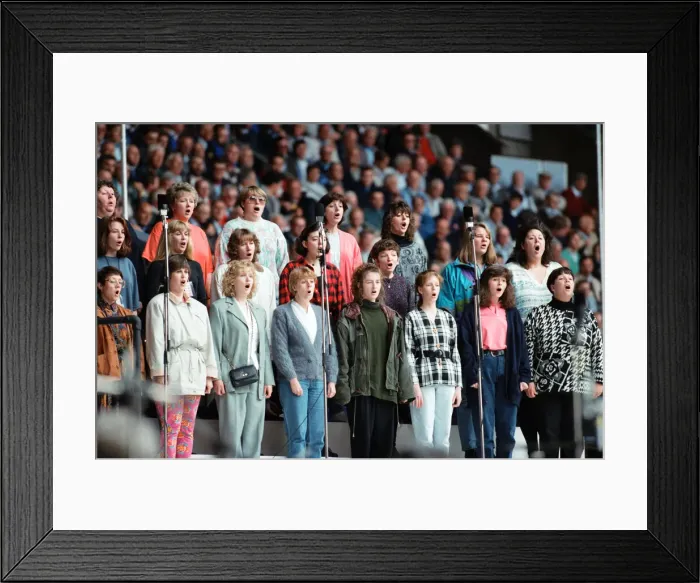 Framed Print : Cor World Choir concert at Cardiff Arms Park, 29th May 1993 Framed Print : Cor World Choir concert at Cardiff Arms Park, 29th May 1993