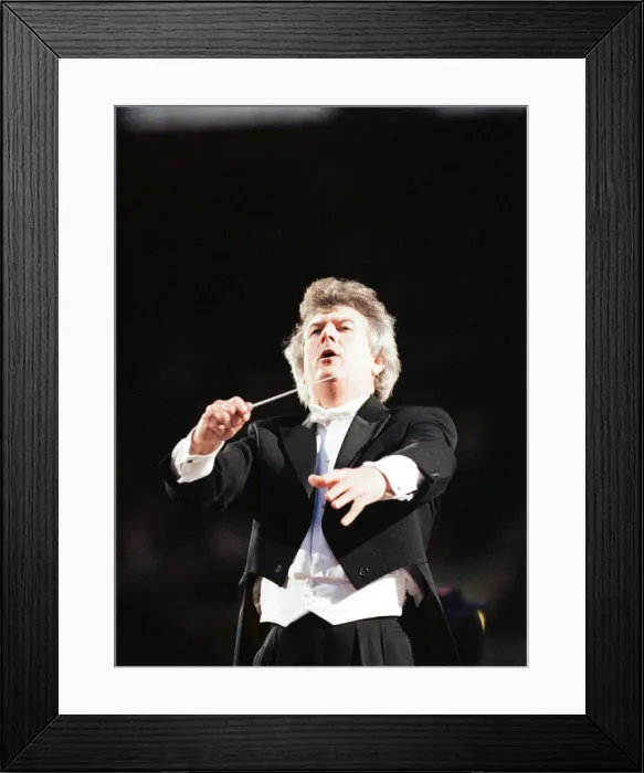 Framed Print : Conductor Owain Arwel Hughes at the Cor World Choir concert at Cardiff Arms Park Framed Print : Conductor Owain Arwel Hughes at the Cor World Choir concert at Cardiff Arms Park