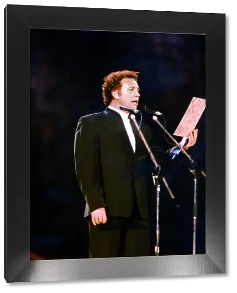 Tom Jones performing at the Cor World Choir concert at Cardiff Arms Park, 23rd May 1992