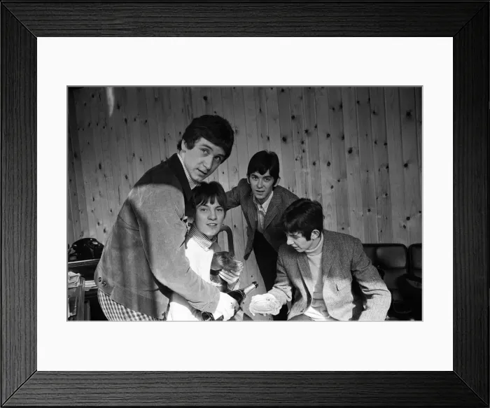 Framed Print : The Small Faces pop group in Carnaby Street as they celebrate going to the top of Framed Print : The Small Faces pop group in Carnaby Street as they celebrate going to the top of
