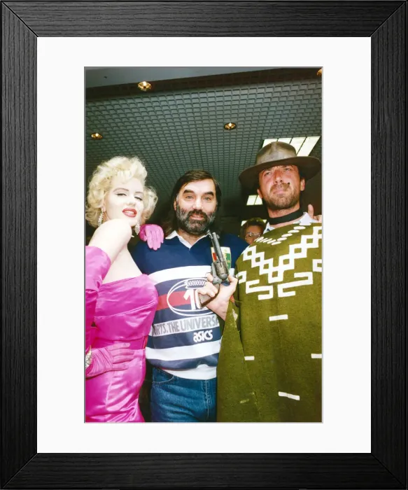 Framed Print : George Best at the opening of HMV Videozone in Northumberland Street, Newcastle Framed Print : George Best at the opening of HMV Videozone in Northumberland Street, Newcastle