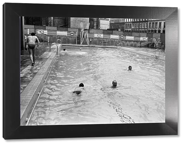 The opening the Oasis outdoor swimming pool in Holborn for the summer season