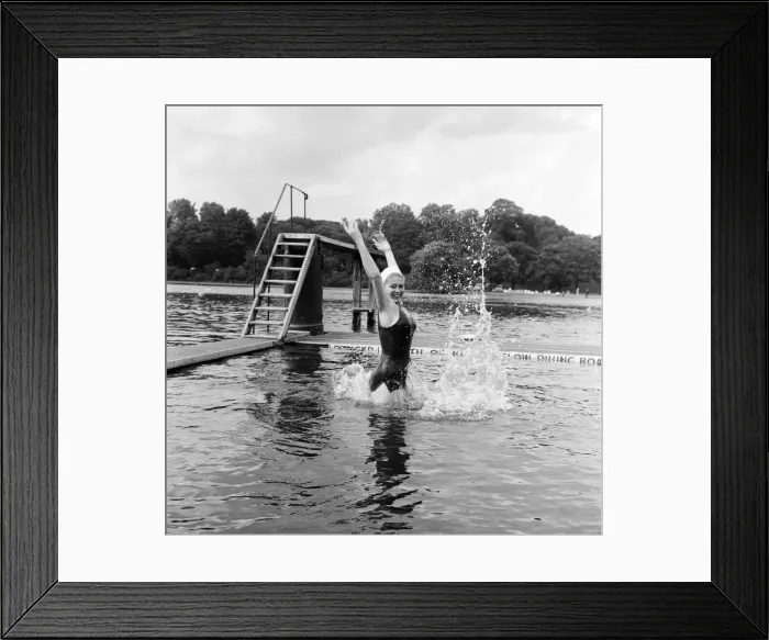 Framed Print : Mary Margaret Revell, who is going to swim the chanel, sponsored by the Daily Mirror Framed Print : Mary Margaret Revell, who is going to swim the chanel, sponsored by the Daily Mirror