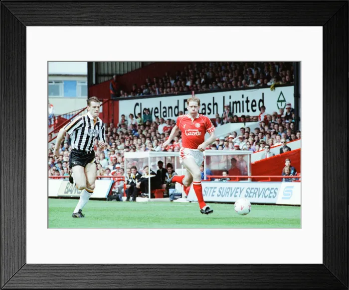 Framed Print : Middlesbrough 1-1 Notts County, League Division Two Play Off 1st Leg match at Ayresome