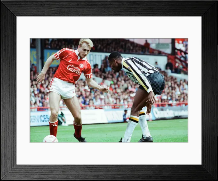 Framed Print : Middlesbrough 1-1 Notts County, League Division Two Play Off 1st Leg match at Ayresome Framed Print : Middlesbrough 1-1 Notts County, League Division Two Play Off 1st Leg match at Ayresome