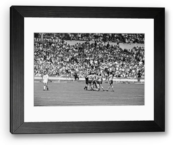 Framed Print : World Cup Quarter Final match at Wembley Stadium. England 1 v Argentina 0