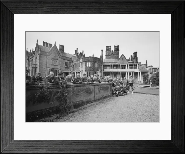 Framed Print : The England national team squad pose at Lilleshall before a training session in Framed Print : The England national team squad pose at Lilleshall before a training session in