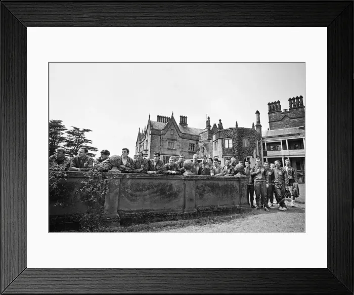 Framed Print : England World Cup squad at Lilleshall ahead of the tournament. 9th June 1966 Framed Print : England World Cup squad at Lilleshall ahead of the tournament. 9th June 1966