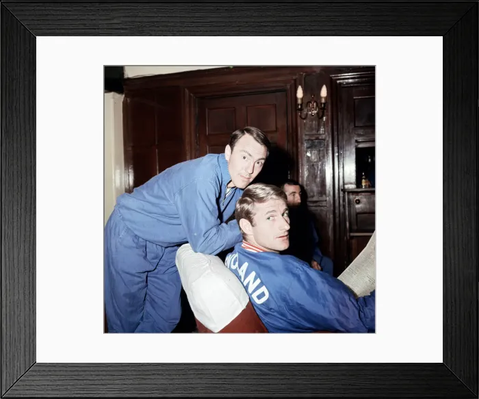 Framed Print : The England football team relaxing at their Hendon hall hotel during the 1966 World Cup Framed Print : The England football team relaxing at their Hendon hall hotel during the 1966 World Cup