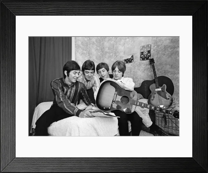 Framed Print : The Small Faces pop group pictured in a provincial hotel room as they watch their latest Framed Print : The Small Faces pop group pictured in a provincial hotel room as they watch their latest