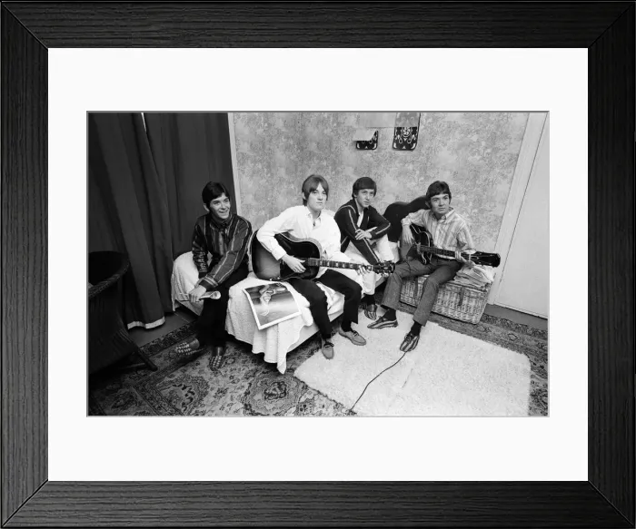 Framed Print : The Small Faces pop group pictured in a provincial hotel room as they watch their latest Framed Print : The Small Faces pop group pictured in a provincial hotel room as they watch their latest