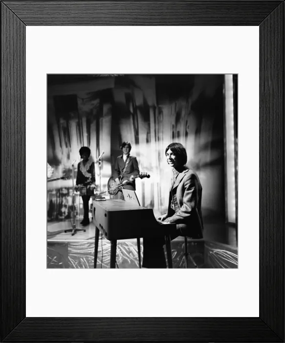 Framed Print : The Small Faces pop group at the BBC Television studios at Lime Grove including Ian