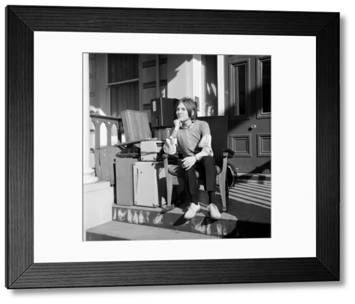 Framed Print : Steve Marriott of the Small Faces pop group pictured moving out of his flat in Princess Framed Print : Steve Marriott of the Small Faces pop group pictured moving out of his flat in Princess