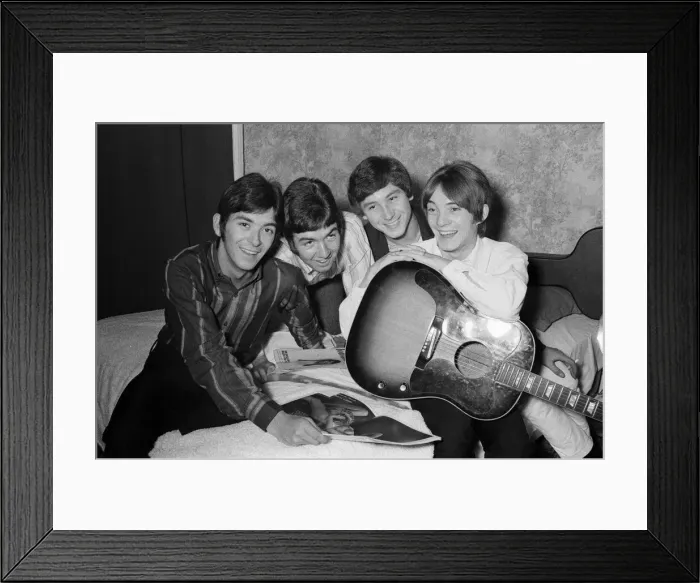 Framed Print : The Small Faces pop group pictured in a provincial hotel room as they watch their latest Framed Print : The Small Faces pop group pictured in a provincial hotel room as they watch their latest