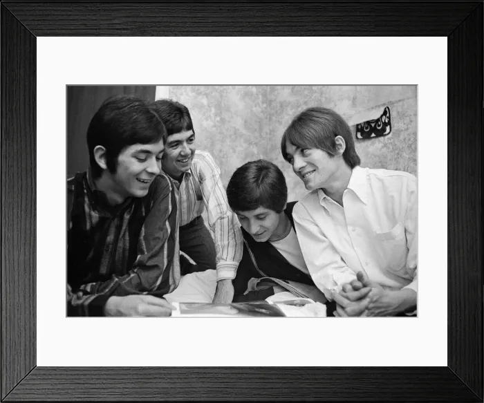 Framed Print : The Small Faces pop group pictured in a provincial hotel room as they watch their latest Framed Print : The Small Faces pop group pictured in a provincial hotel room as they watch their latest