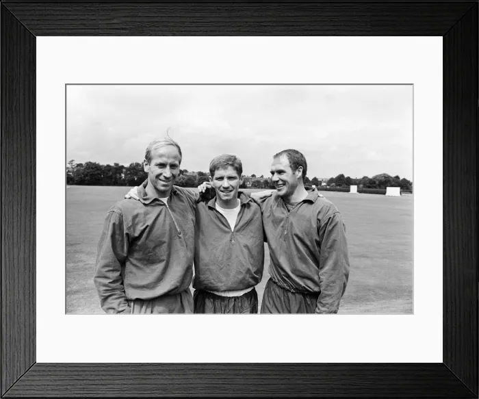 Framed Print : England football team memebers Bobby Charlton, Alan Ball Framed Print : England football team memebers Bobby Charlton, Alan Ball