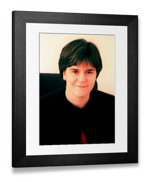 Framed Print : NICOLA STURGEON MSP November 1999 FOR GLASGOW SOUTH GOVAN AND CATHCART