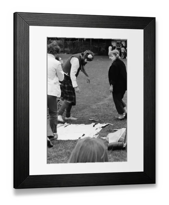 Framed Print : Fete Geoffrey Field Junior School, Exbourne Rd, Reading, West Berkshire, June 1985 Framed Print : Fete Geoffrey Field Junior School, Exbourne Rd, Reading, West Berkshire, June 1985