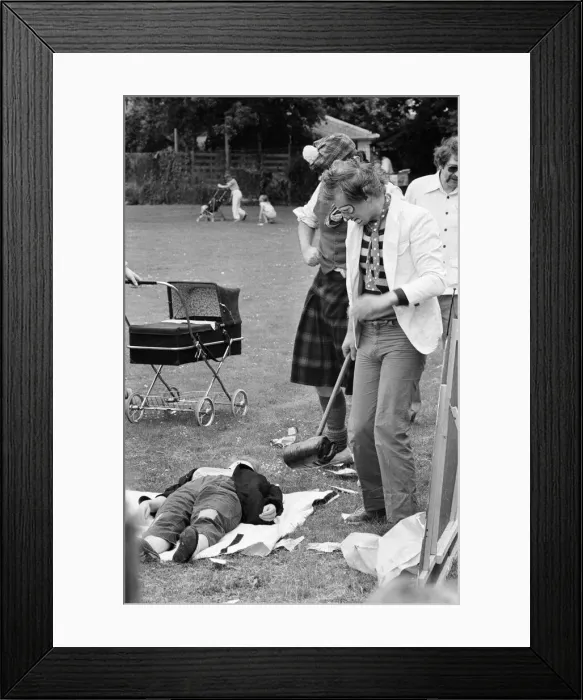 Framed Print : Fete Geoffrey Field Junior School, Exbourne Rd, Reading, West Berkshire, June 1985 Framed Print : Fete Geoffrey Field Junior School, Exbourne Rd, Reading, West Berkshire, June 1985