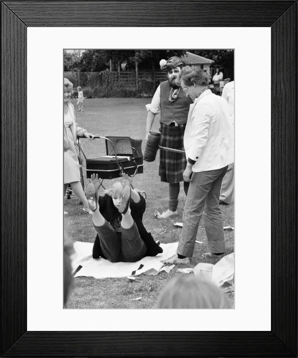 Framed Print : Fete Geoffrey Field Junior School, Exbourne Rd, Reading, West Berkshire, June 1985 Framed Print : Fete Geoffrey Field Junior School, Exbourne Rd, Reading, West Berkshire, June 1985