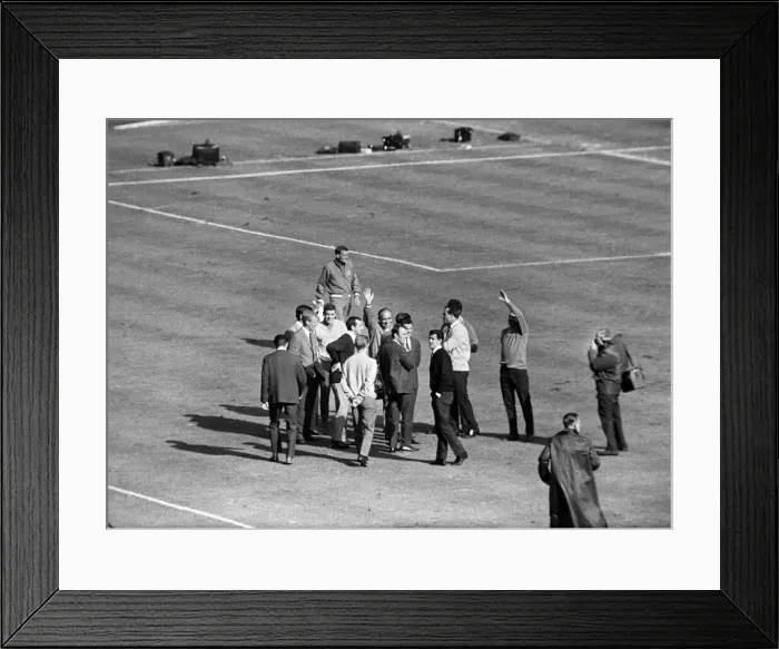 Framed Print : World Cup Final match at Wembley Stadium. England 4 v West Germany 2 after extra