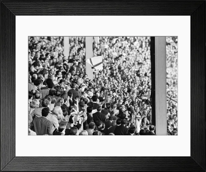 Framed Print : World Cup Final match at Wembley Stadium. England 4 v West Germany 2 after extra