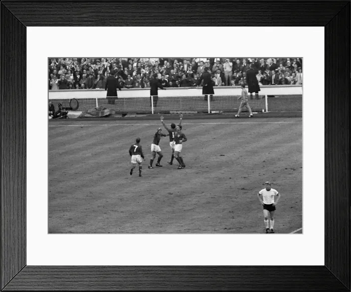 Framed Print : World Cup Final match at Wembley Stadium. England 4 v West Germany 2 after extra