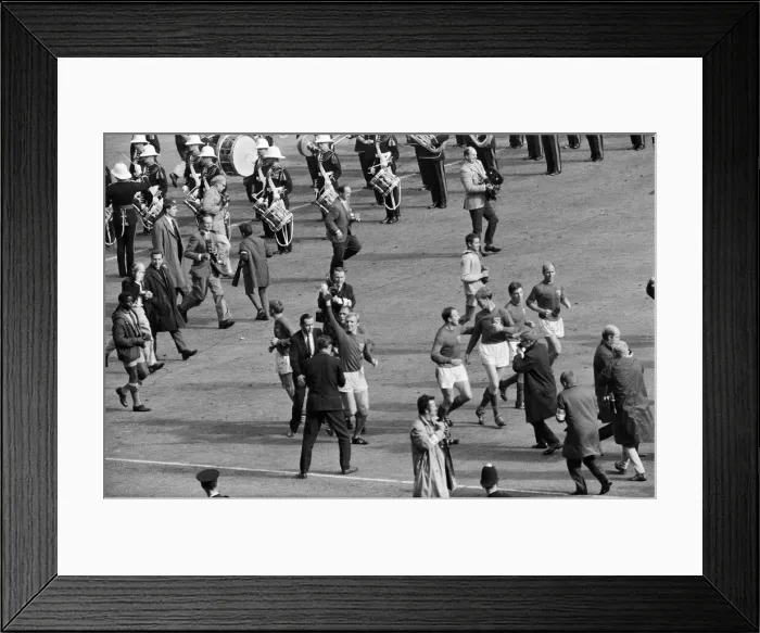 Framed Print : World Cup Final match at Wembley Stadium. England 4 v West Germany 2 after extra